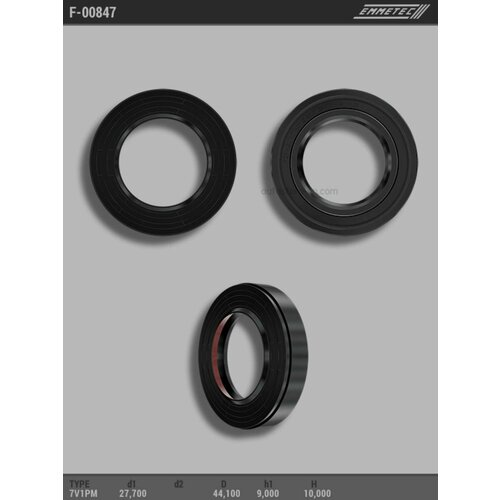 EMMETEC F00847 Сальник 27,70/44,10*9,00/10,00 тип 7V1PM