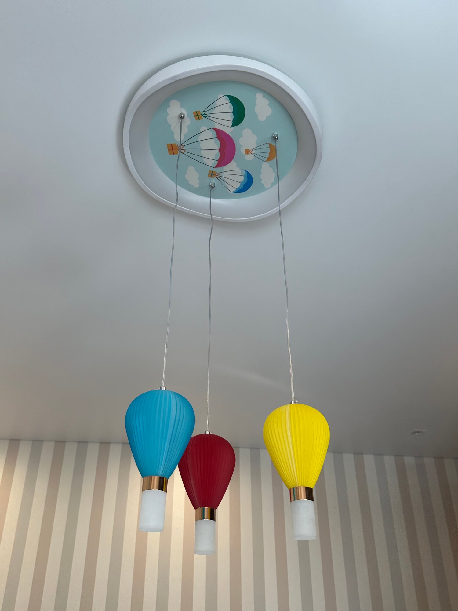 Люстра детская воздушные шары (подвесной светильник) 4 плафона