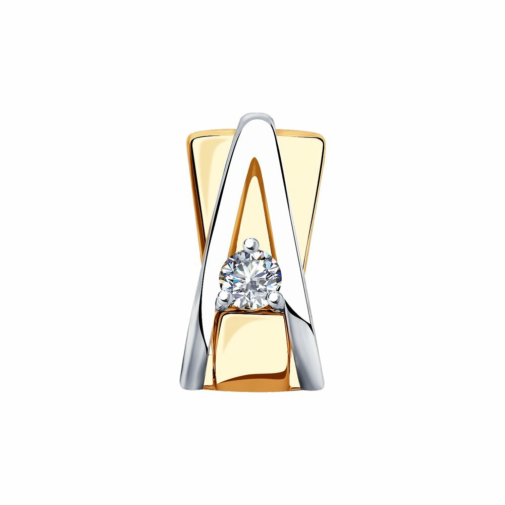Подвеска Diamant online, красное золото, 585 проба, бриллиант