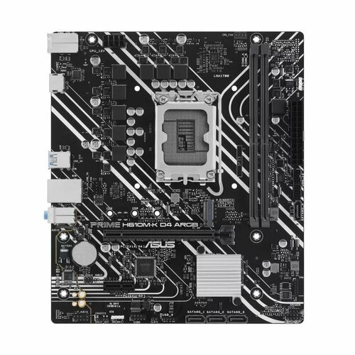 Материнская плата ASUS PRIME H610M-K D4 ARGB LGA 1700 Intel Н610 64 ГБ PCIE 40 90MB1HN0-M0EAY0 6299₽