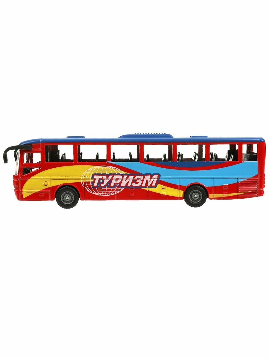 Автобус ТЕХНОПАРК Туризм рейсовый (SB-16-05), 3 см, голубой/красный - фото №15
