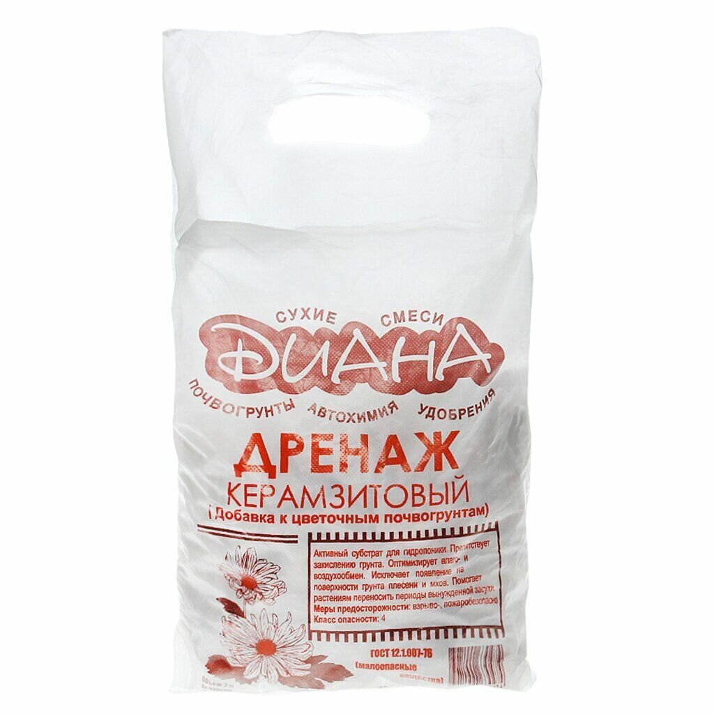 фото Дренаж керамзитовый крупный, 2 л, Диана