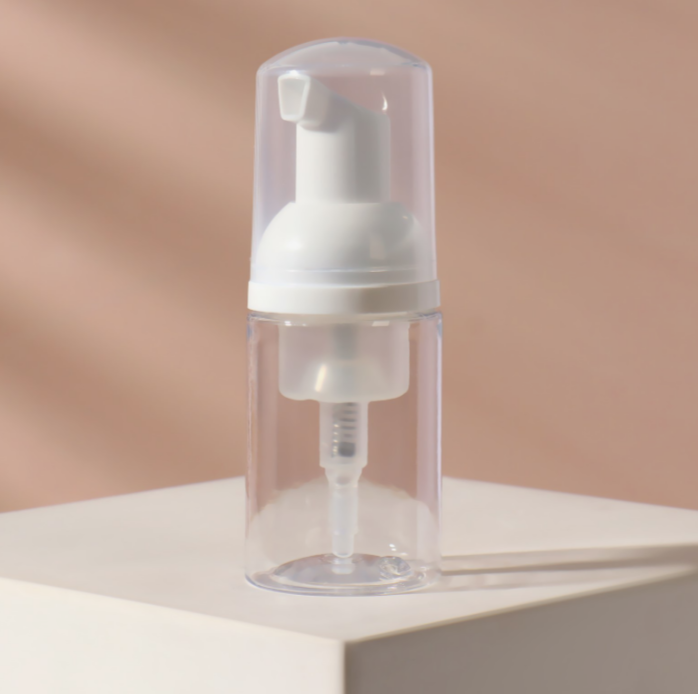 фото Бутылочка для хранения с пенообразующим дозатором/35 мл/ цвет прозрачный/белый