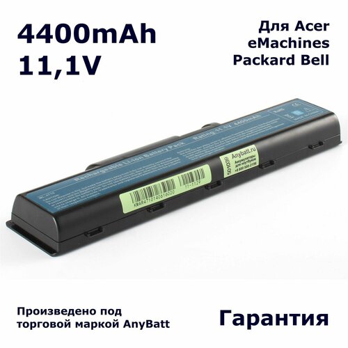 Аккумулятор AnyBatt 4400mAh, для AS07A75 аккумулятор anybatt 4440mah для 26s1001
