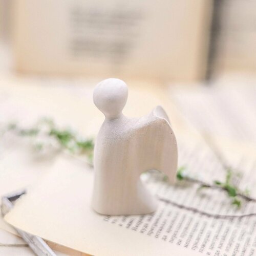 Ангел Надежды со сложенными крыльями, благое дело, 6 см, липа