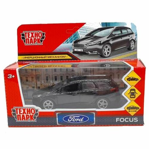 Машина Ford Focus Turnier черный (12см) откр. дв, баг, в/к