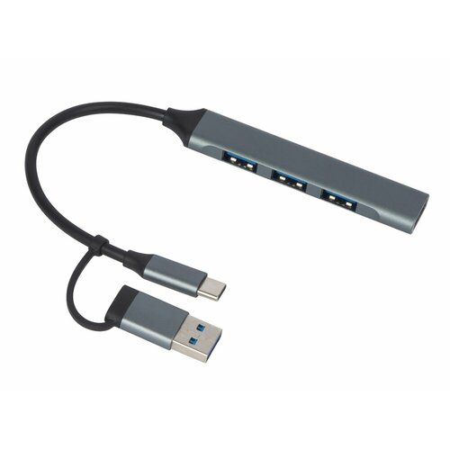 USB-хаб Link с коннектором 2-в-1 USB-C и USB-A 2030 серый 177000₽