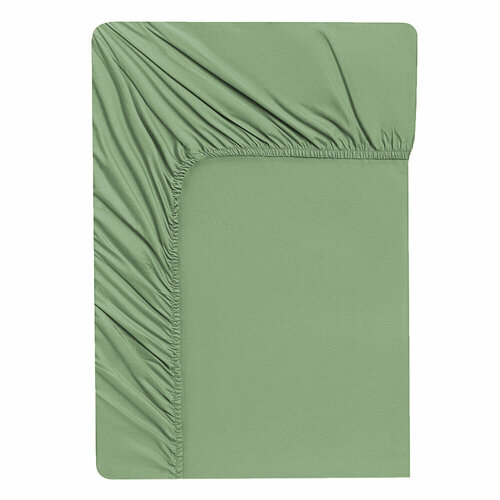 BY COLLECTION Простыня на резинке 180х200х25см 100 хлопок светло-зеленый 4217₽