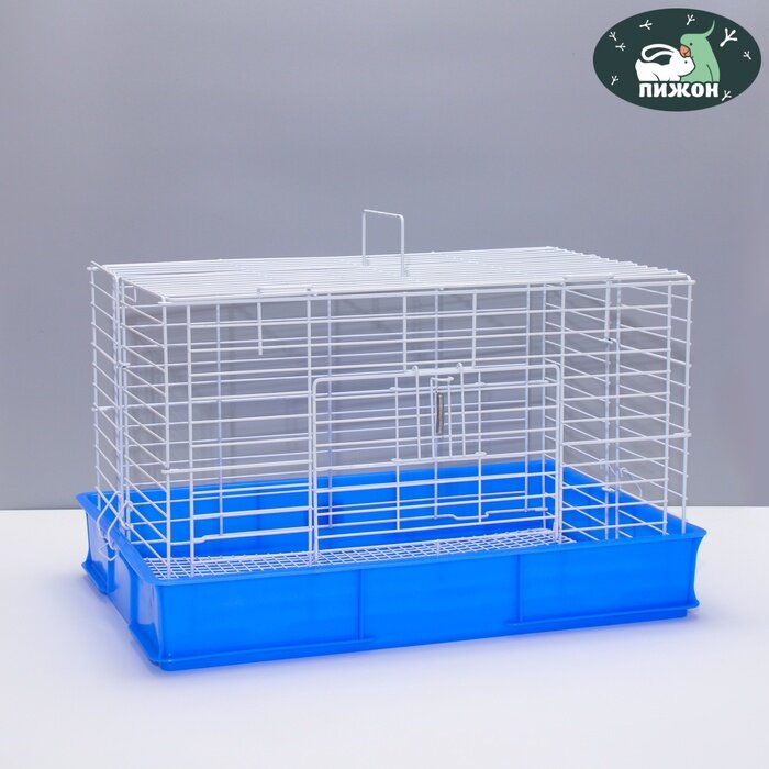 Пижон Клетка для кроликов RT-1, 62 х 42 х 39 см, синяя