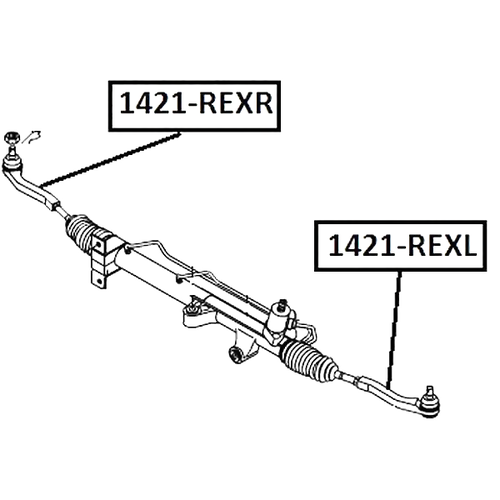 ASVA 1421-REXL (4666008000) наконечник рулевой левый