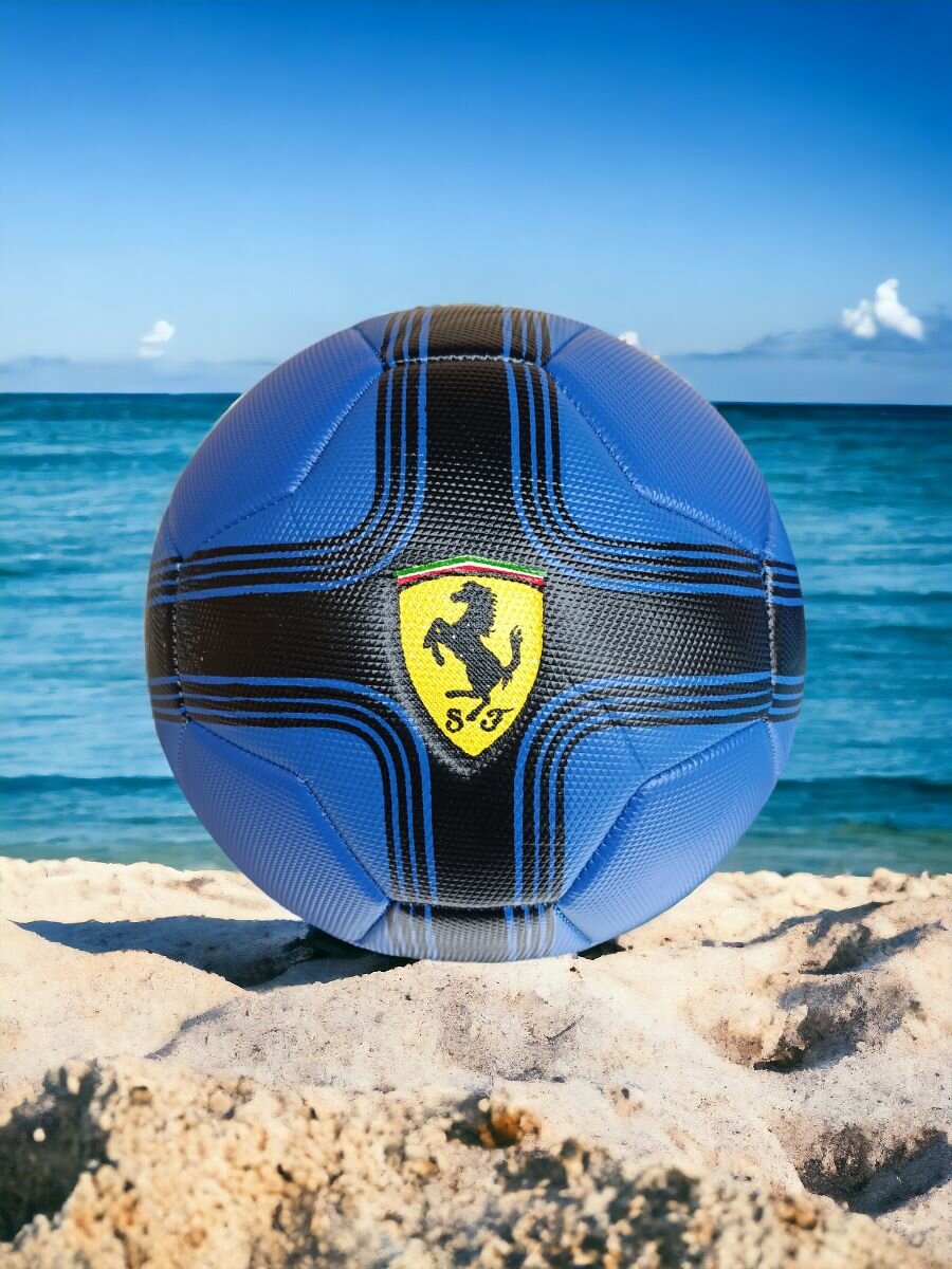 Мяч футбольный с логотипом "Ferrari" Ф-02, синий