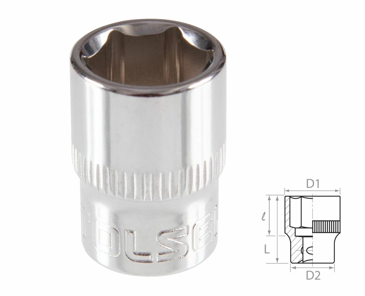 TOLSEN Головка торцевая стандартная шестигранная 3/8", 13 мм