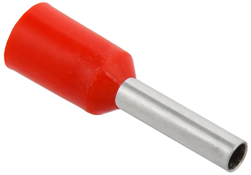 фото Наконечник штыревой втулочный IEK НШВИ 1,5-8 красный