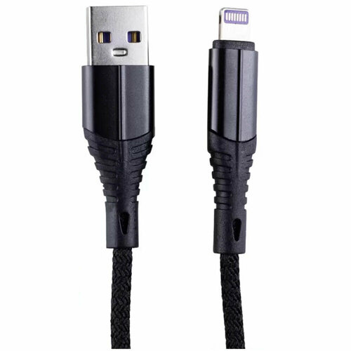 Кабель USB-A - Lightning 2m Zibelino ZDNC-APL-2M-BLK 2.1А черный кабель planet cb dasfp 2m