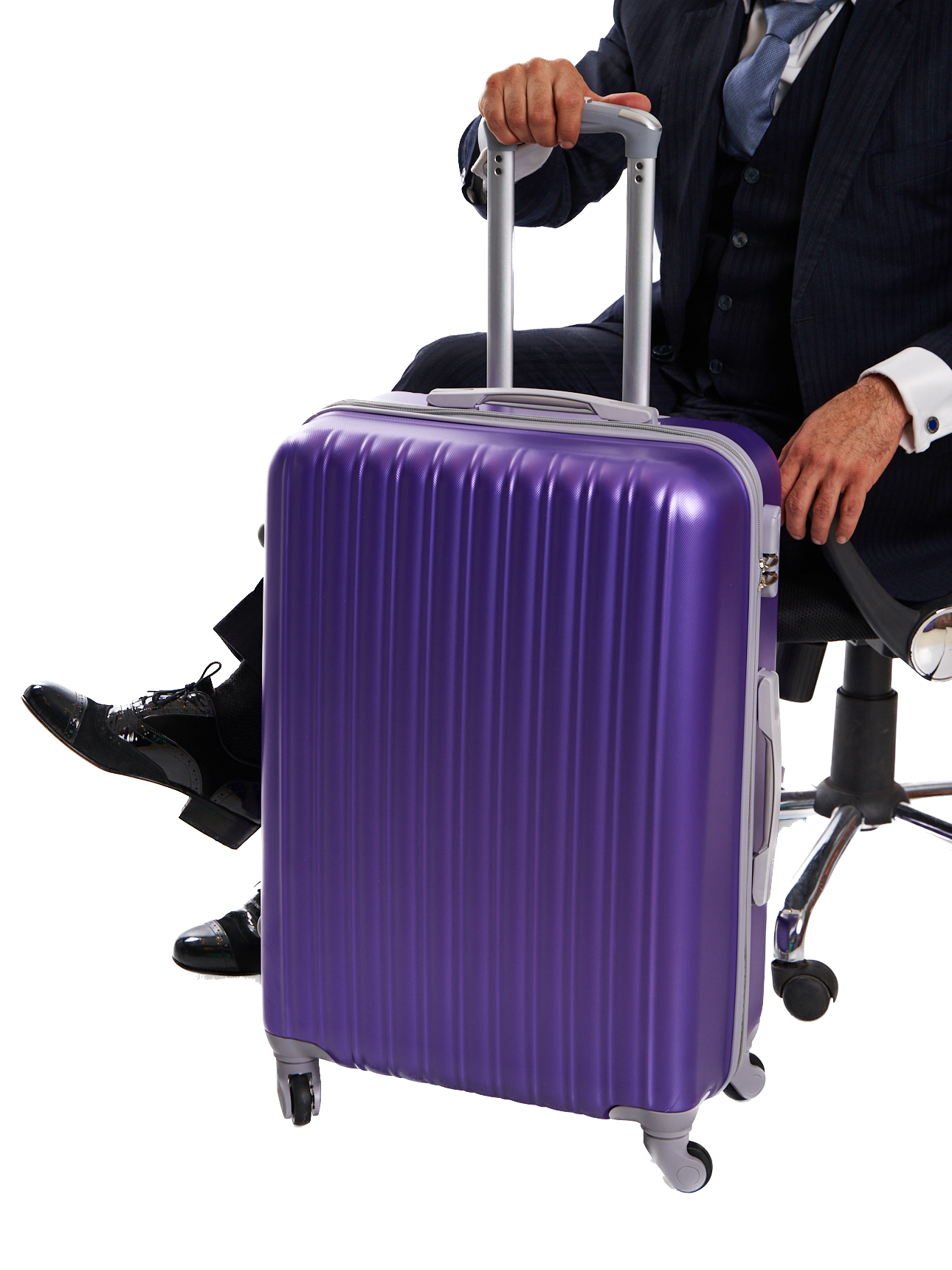 фото Чемодан пластиковый King of King, цвет Фиолетовый. Размер M