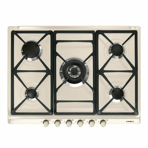 Газовая варочная панель 70 см Smeg Cortina SR775PO кремовая 9669000₽