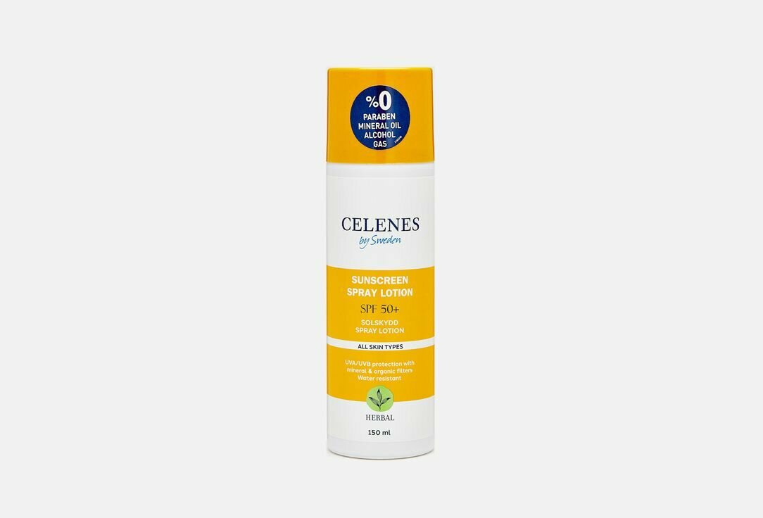 Солнцезащитный спрей для тела CELENES SUNSCREEN SPRAY LOTION SPF 50+