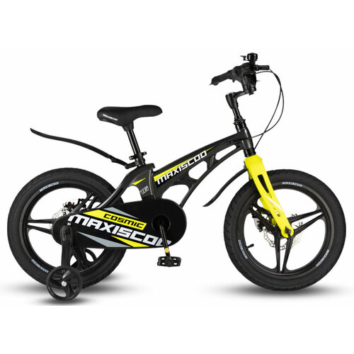 Детский велосипед Maxiscoo Cosmic Deluxe 16 (2024) 16 Серо-желтый (100-120 см) велосипед 16 maxiscoo cosmic делюкс цвет розовый матовый