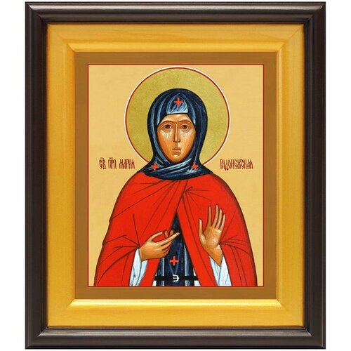 Преподобная Мария Радонежская, икона в широком киоте 21,5*25 см