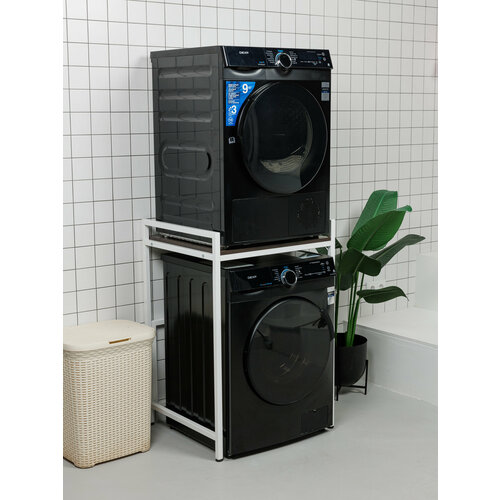 Стеллаж для стиральной машины/стеллаж для сушильной машины, металлический каркас, глубина 60 см.