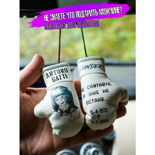 Сувенирные боксерские перчатки в авто для фаната Артуро Гатти