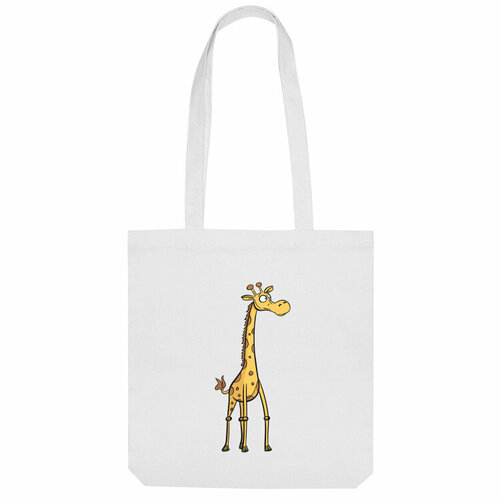 Сумка шоппер Us Basic, белый мягкая игрушка пятнистый жираф 90см