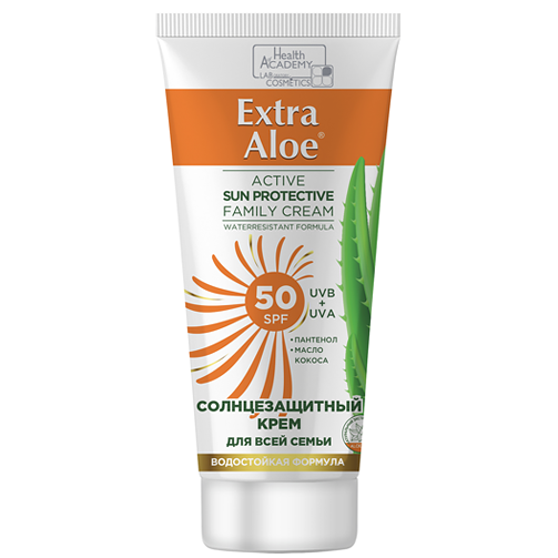 VILSEN Extra Aloe Солнцезащитный крем для всей семьи SPF 50, 100 мл