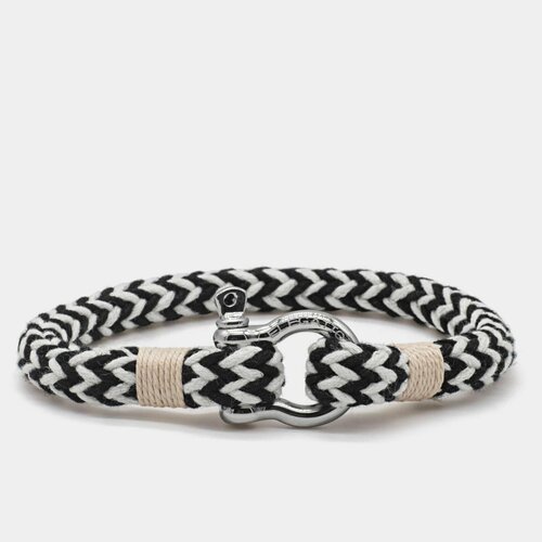 Браслет Elegatto, размер 19.5 см, белый, черный, бежевый