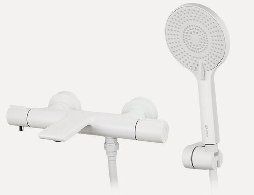 Изображение товара Смеситель KAISER 05322-14 Serio для ванны/душа с термостатом белый