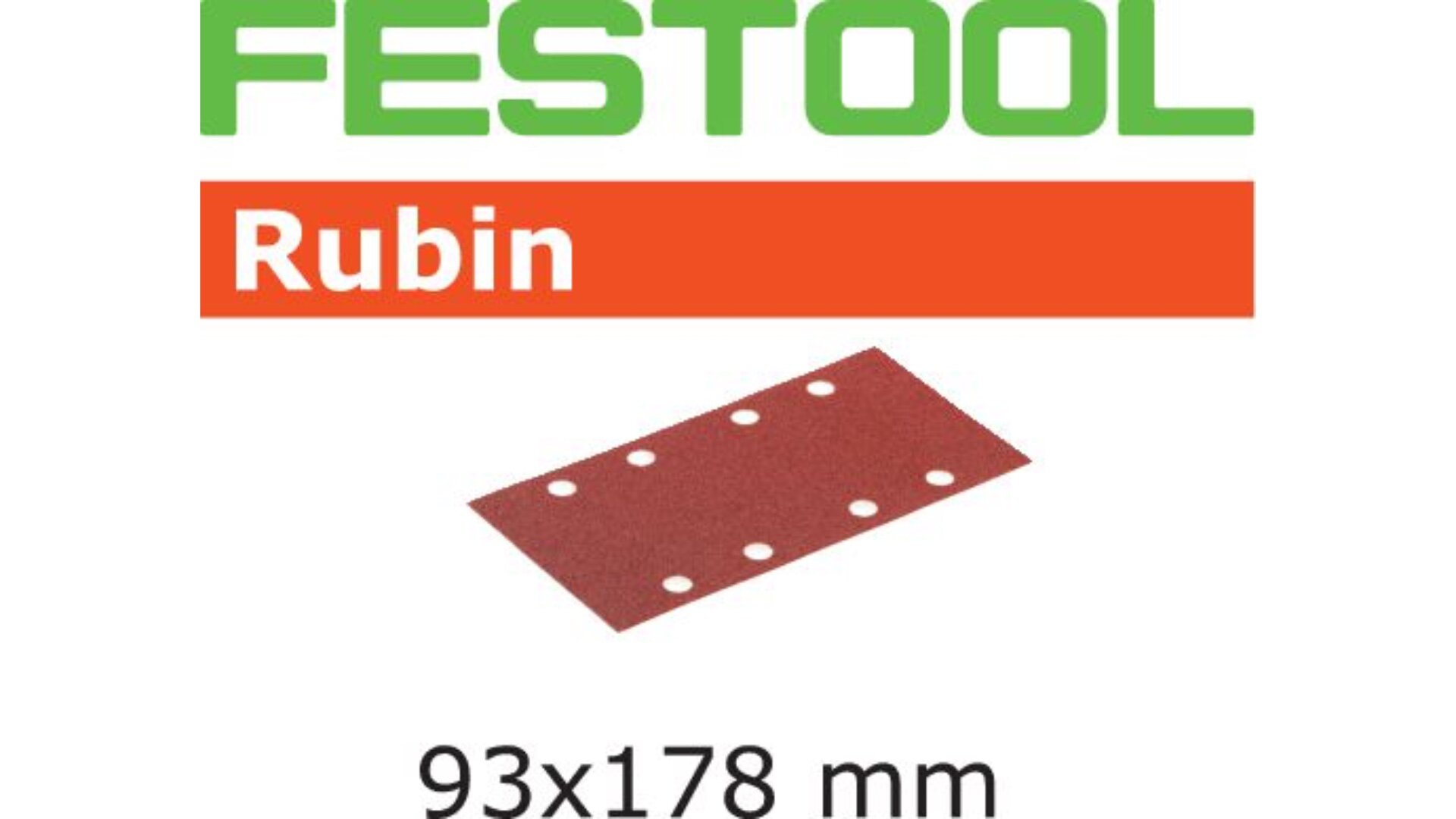 Материал шлифовальный Festool Rubin P 50, компл. из 50 шт. STF-93x178/8-P50-RU/50