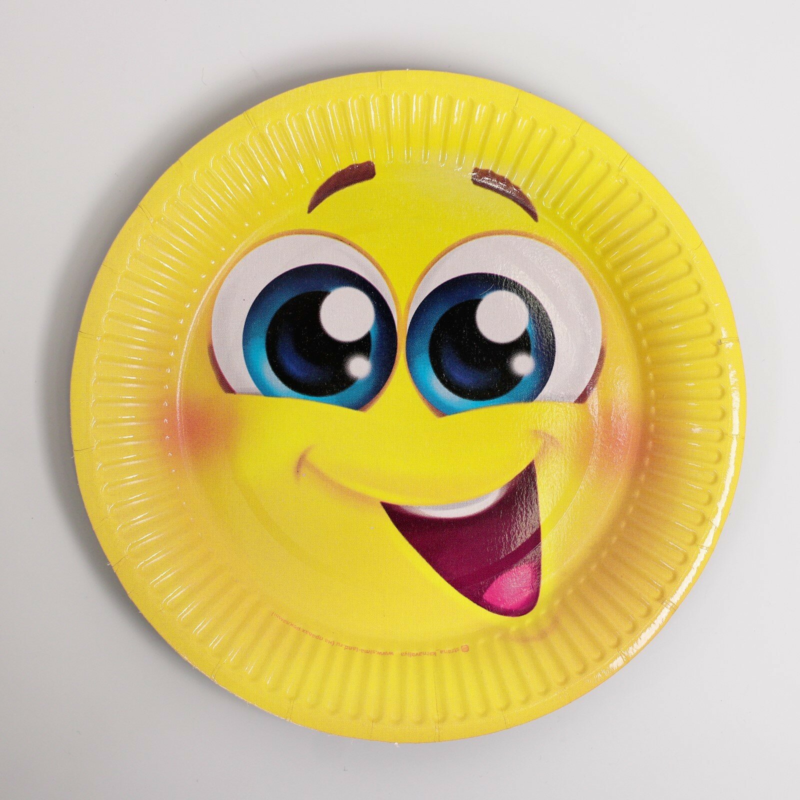 Набор бумажной посуды Страна Карнавалия смайлы с улыбкой 19 предметов - фото №4