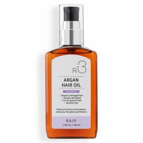 Аргановое масло для волос Raip R3 Argan Hair Oil Elegance, 100 мл