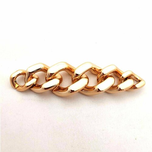 Украшения на обувь 2 шт в виде цепи длина 12 см цвет золото 390₽