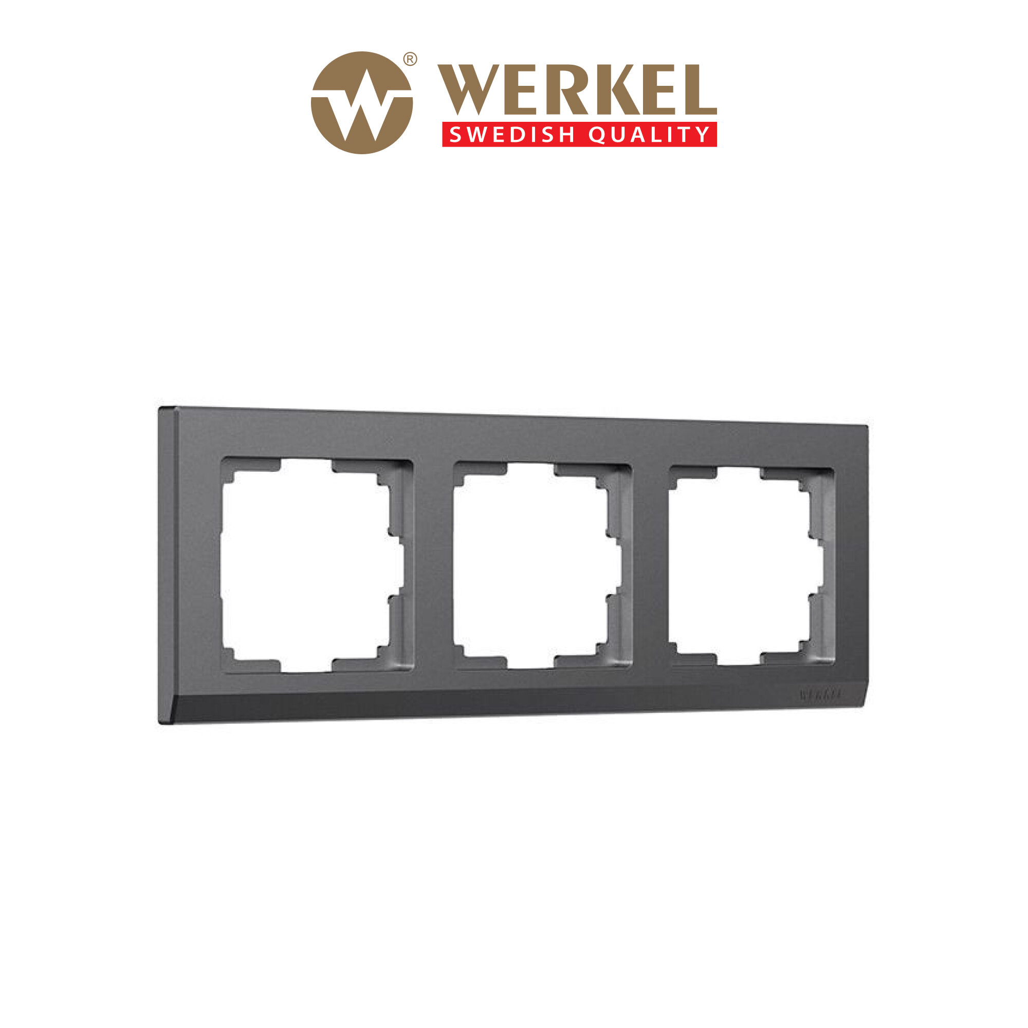 Рамка из пластика на 3 поста Werkel Stark W0031864 графит матовый