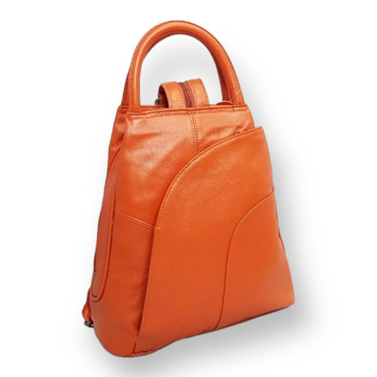 Рюкзак женский, маленький, кожаный рюкзак, городской, рюкзак-трансформер, оранжевый
