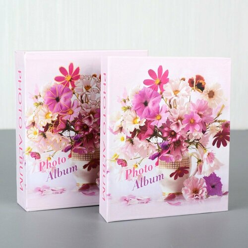 Фотоальбом 40 фото 10х15 Цветы розовый фон 460₽