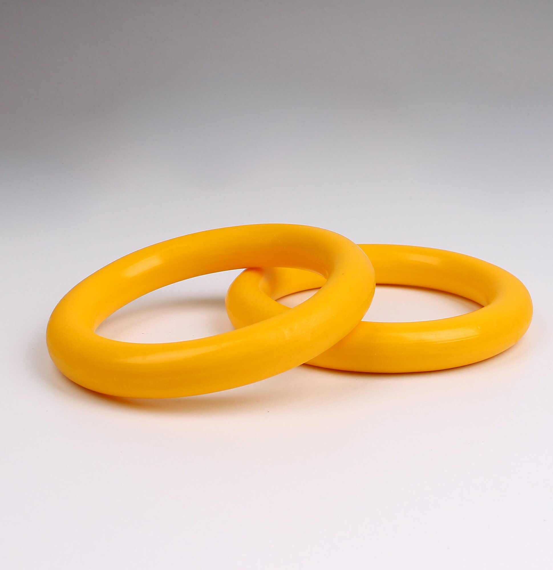 Гимнастические кольца круглые без шнура 2 шт. желтые