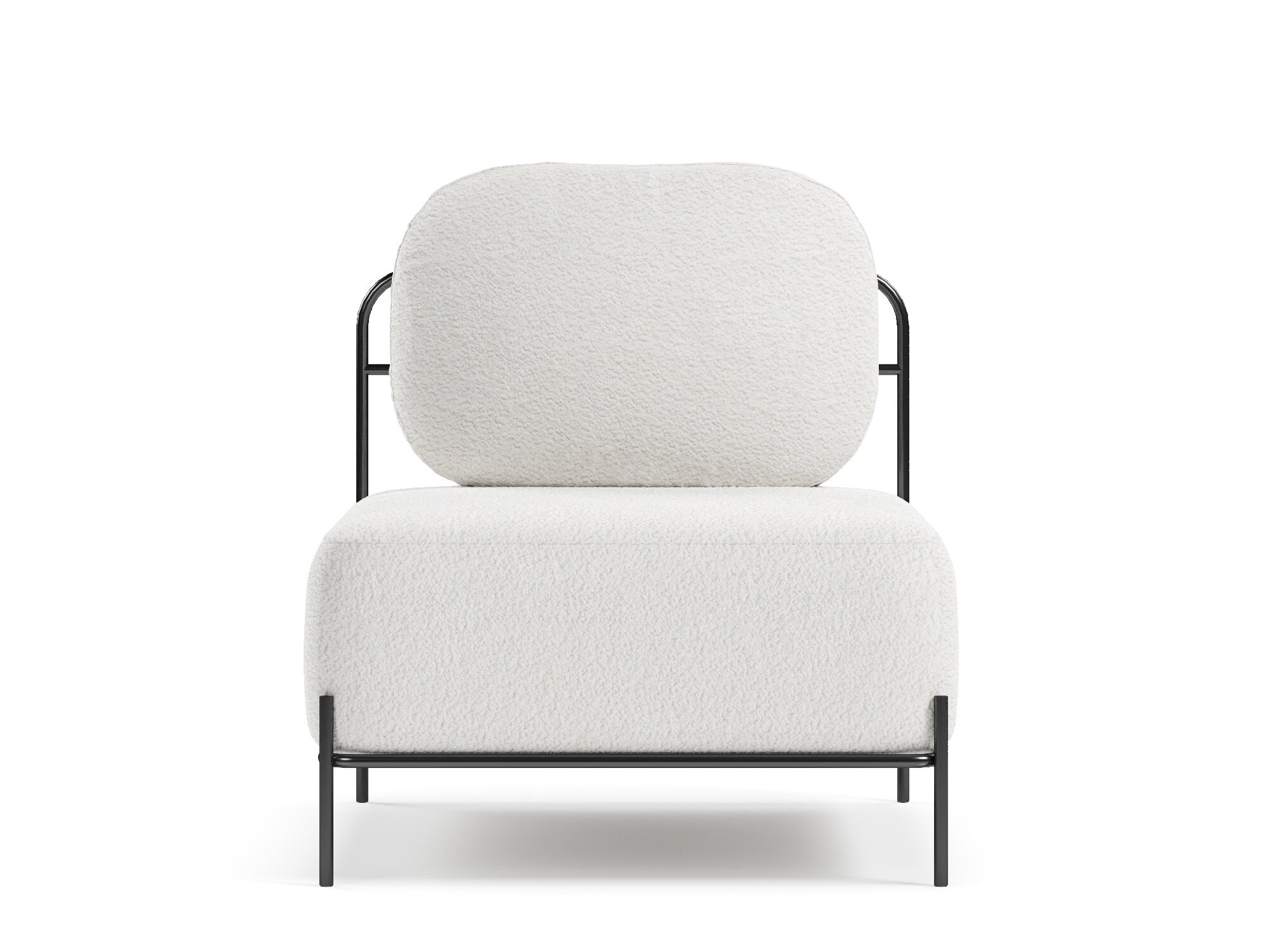 Кресло Gufo Camby 01 (67 х 72 х 65 см), букле, цвет белый 18 кг