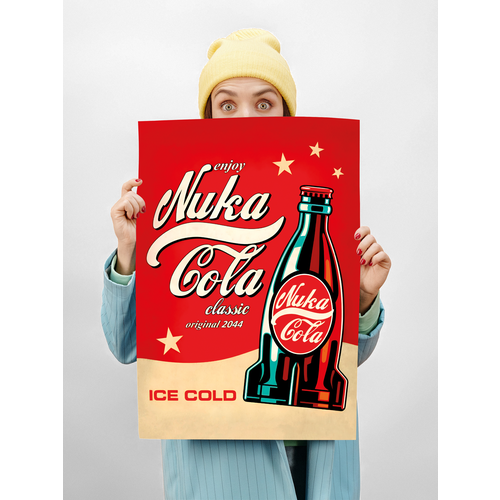 Картина для интерьера на стену на холсте 40х50 см Nuka Cola из Fallout