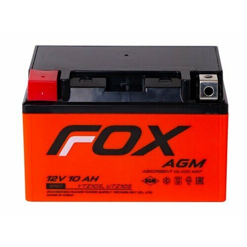 FOX Аккумулятор СТ12В-10Ah пусковой ток 180А FOX 5417₽