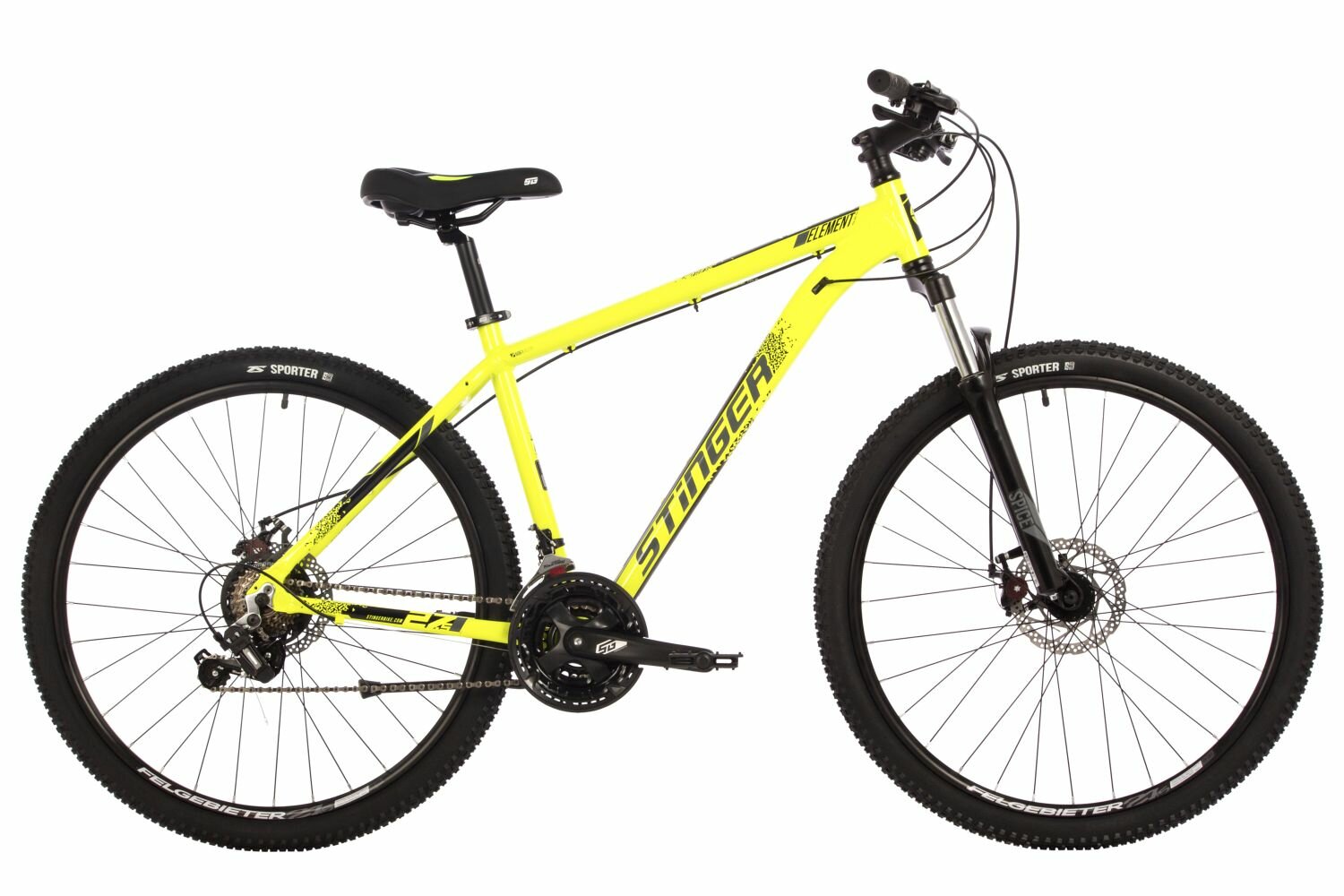 Велосипед Stinger Element Evo 27.5" (2024) (Велосипед STINGER 27.5" ELEMENT EVO зеленый, алюминий, размер 20")