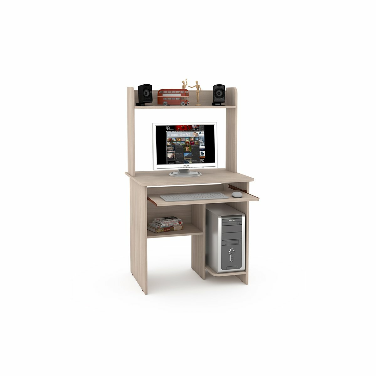 фото Стол компьютерный СК-01Н - Ясень шимо светлый