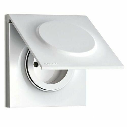 Odace S52R0370W Розетка с заземляющим контактом (16 А, в сборе, скрытая установка, крышка, белая) Schneider Electric - фото №3