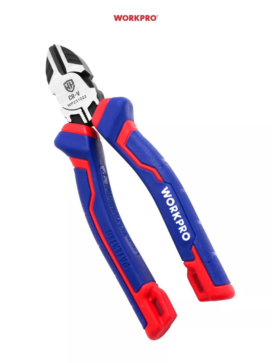 Бокорезы WORKPRO WP231022, хром-ванадий, 160 мм, цвет синий/красный — фото 1