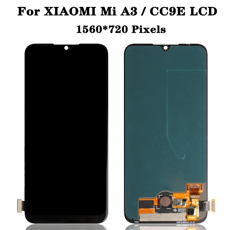ЖК-дисплей Super AMOLED для Xiaomi Mi CC9E, сенсорный экран с дигитайзером в сборе для Xiaomi Mi A3, MiA3, ЖК-дисплей с рамкой, TFT No Frame — фото 1