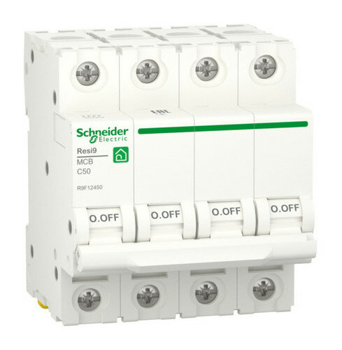 RESI9 Автоматический выключатель (АВ) С 50А 4P 6000A SCHNEIDER ELECTRIC R9F12450