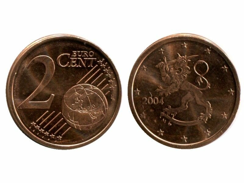2 Евроцента Финляндии 2004 Г.