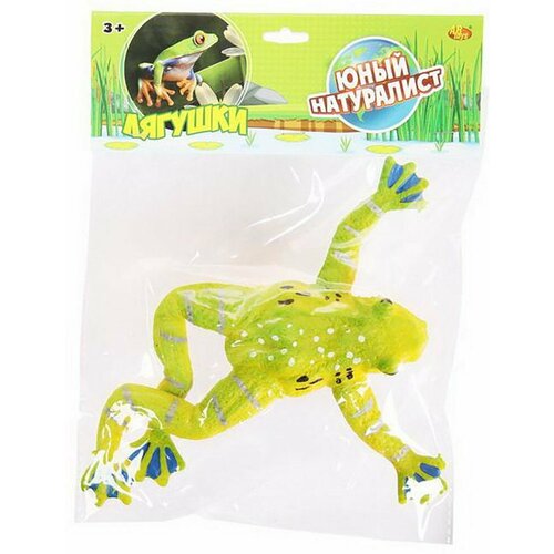 Фигурка Лягушка ярко-зеленая лежачая 774₽