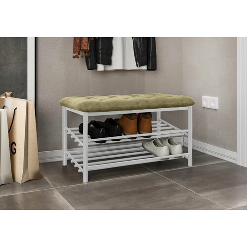 Обувница для прихожей с сиденьем банкетка для обуви Лофт