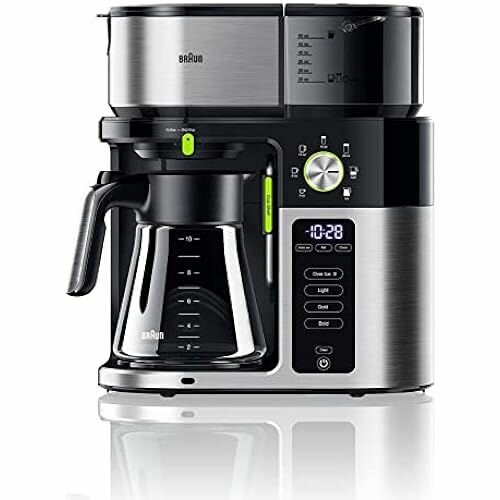 Бытовая капельная кофеварка Braun MultiServe с прямым выбором из 7 размеров порций черная